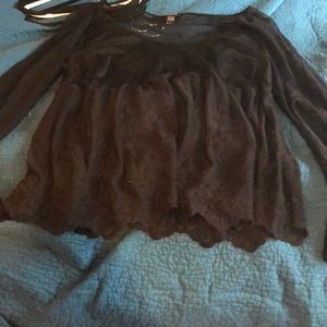 Black lace top
